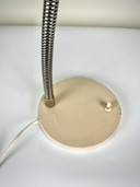 Vintage lamp in beige en chroom - scharnierarm