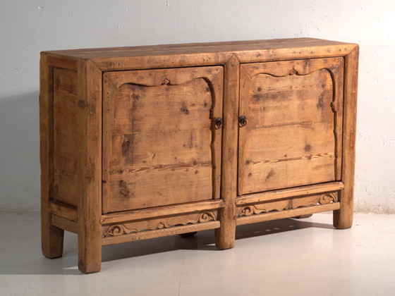 Antique tall sideboard with two doors (c.1920) – High Boards, Wood (photo 2 of 33)