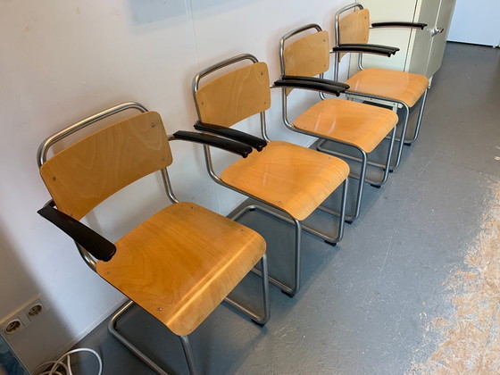 Image 1 of 4x Gebroeders van der Stroom Dutch Originals Gispen Chair