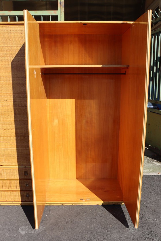 Large rattan and bamboo wardrobe by Dal Vera Italy, Gold (photo 7 of 10)