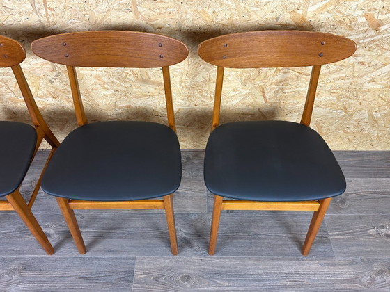 Image 1 of 4 sedie in teak anni '60 e '70, sedia da pranzo Farstrup Denmark Design