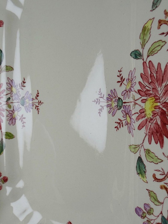 2 antieke Longchamp Daisy schalen, polychroom aardewerk. – Servies, Ceramic, Vintage (photo 9 of 10)