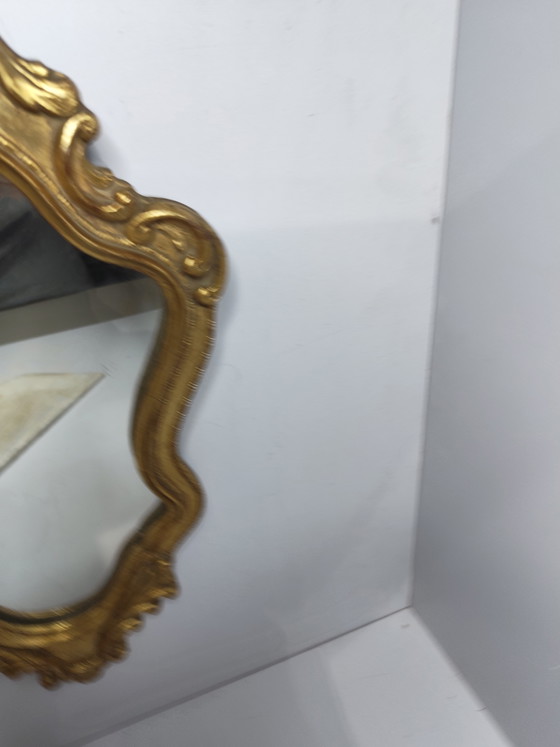 Beautiful Vintage Baroque Neck Set - Crested Mirror & Wall Console – Stone, Wood (photo 4 of 15)