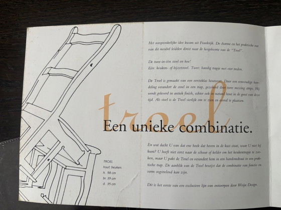 Troel, sgabello a gradini e sedia in uno di Weijn Design, numero 155 – Sgabelli, Legno, Ottone (photo 8 of 11)