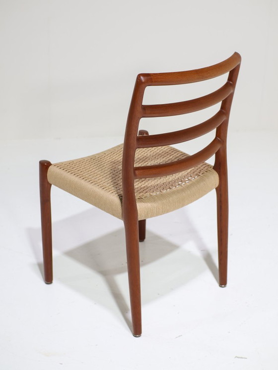 Image 1 of 6 chaises de salle à manger N.O. Møller modèle 85 en teck vintage