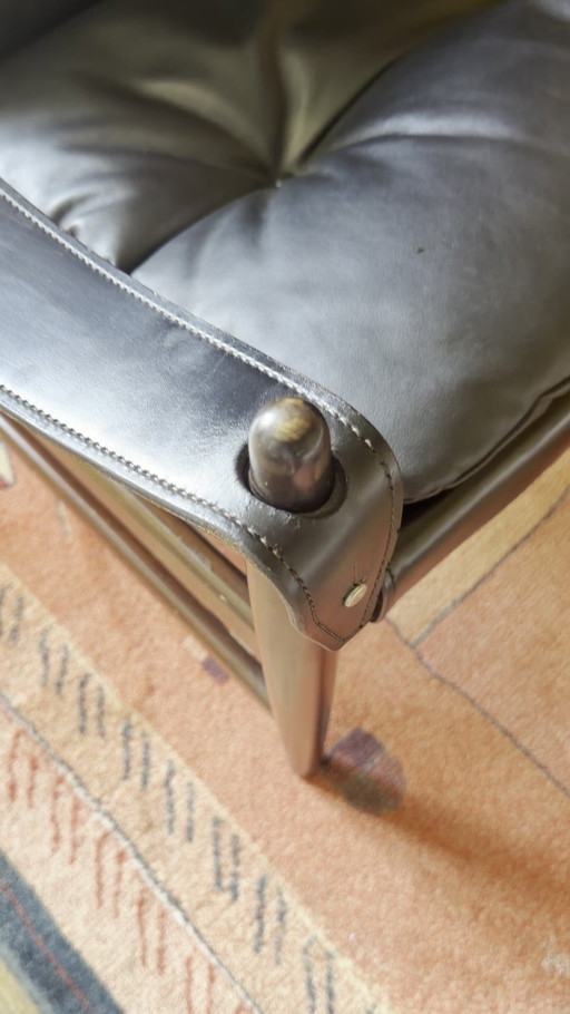 Divano a due posti in pelle stile safari scandinavo – 2 zitsbanken, Leather, Scandinavian (photo 2 of 12)