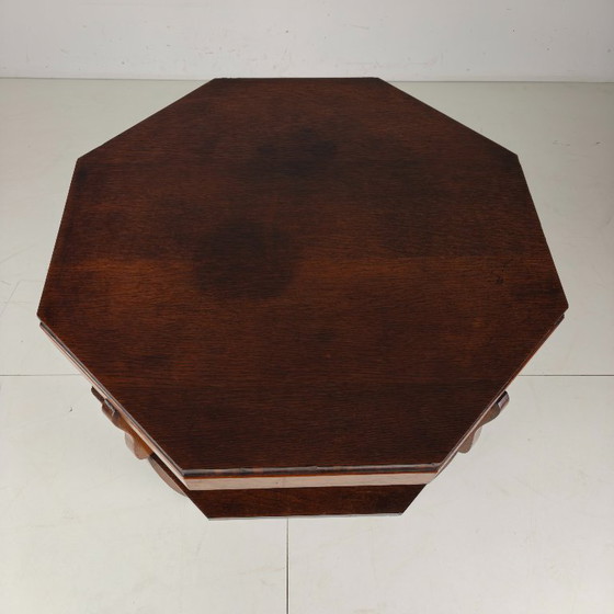 Image 1 of Salontafel in Amsterdamse School-stijl – Eikenhout met fineerinleg, circa 1920