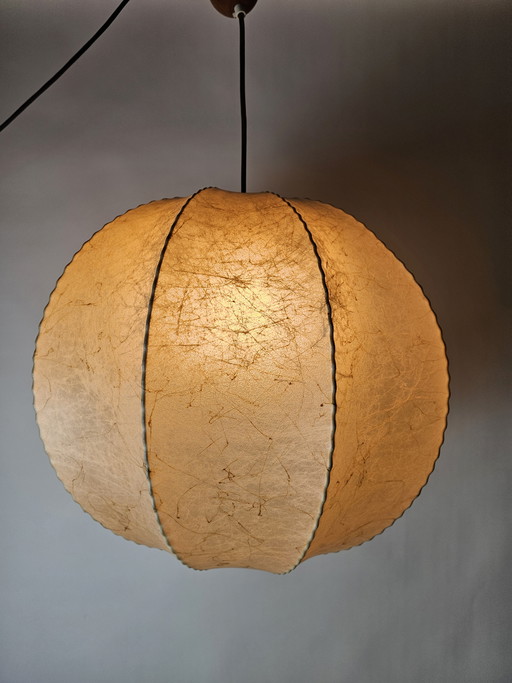 Large Cocoon Pendant Lamp with beautiful grain from Italy 50 cm