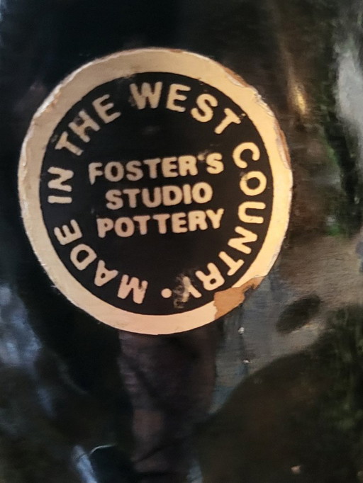 Vintage Keramik-Wasserkrug oder Vase, Fosters Studio Pottery Gurgle