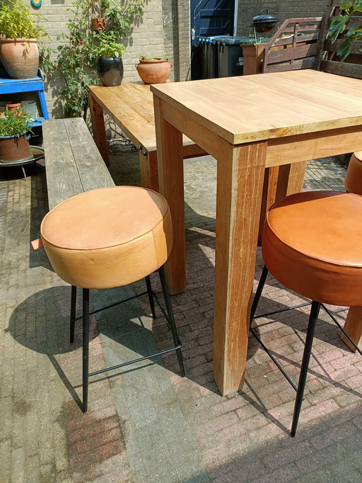 Hardwood standing table