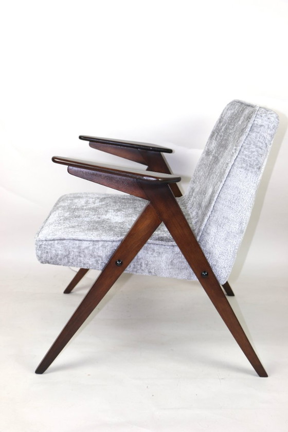 Image 1 of Fauteuil Bunny gris argenté de Józef Chierowski, années 1970