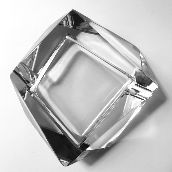 Image 1 of Vintage asymmetrische asbak - Kristal - 1970-80