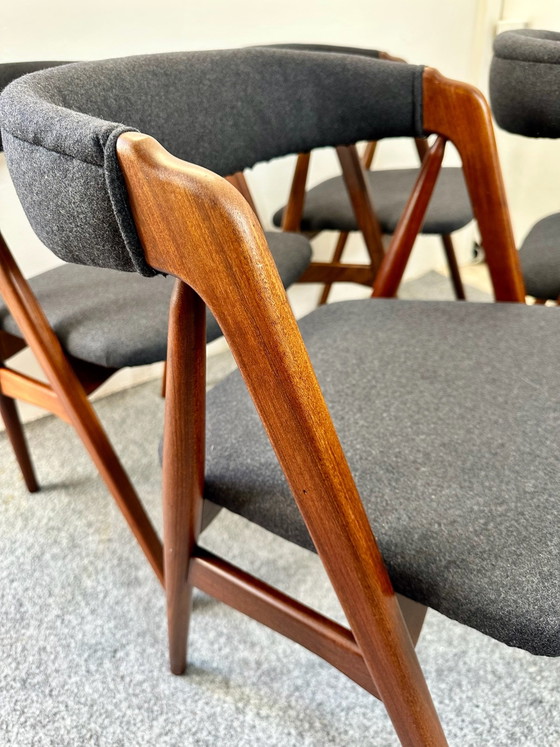 4 Deense Design Teak Eetkamerstoelen 205 Thomas Harlev Farstrup, Hout, Bruin (foto 4 van 15)