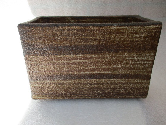 Image 1 of Jardinera marrón/beige, Potterij Zaalberg, De Rijn (1950-1960), Marcada, NL.