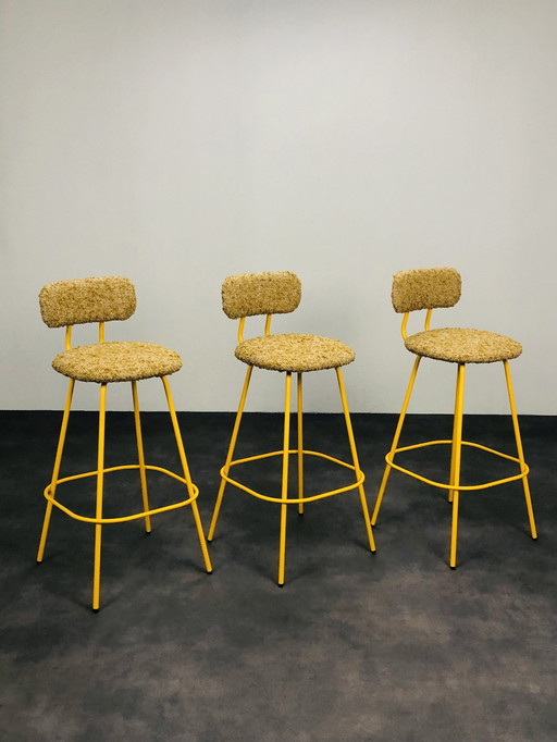 Richard Hutten design bar stools 3 x design yellow