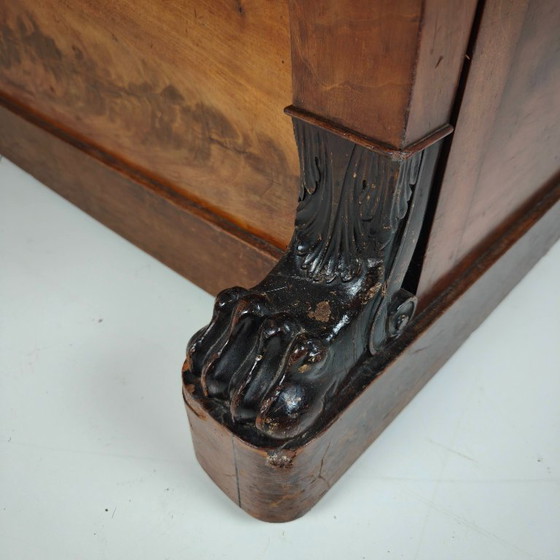 Sofá Empire de nogal rojo, principios del siglo XIX. – Sofás (Couches), Wood (photo 8 of 12)