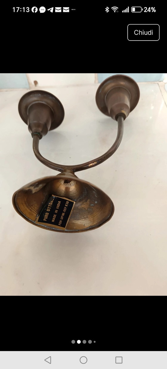 Image 1 of Messingkandelaber aus den 1950er Jahren