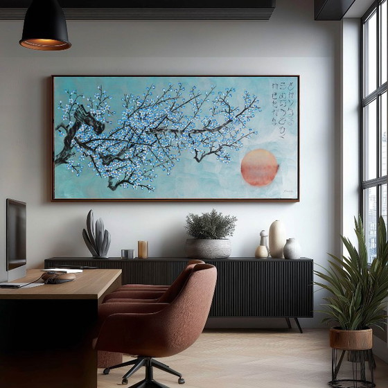 Sakura J538 - Grande Peinture Originale – Peintures et dessins, Canvas (photo 6 of 17)