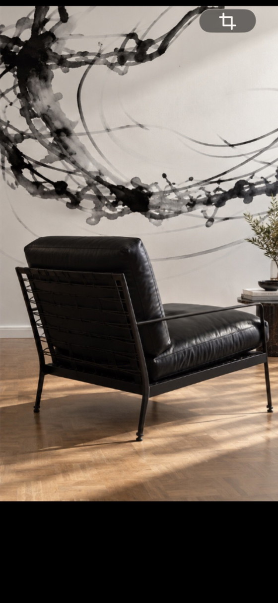 Minotti Richards Sessel, Leder, Schwarz (Foto 2 von 5)