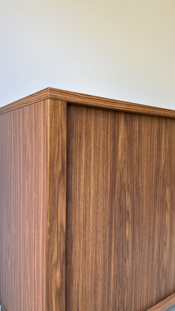 Image 1 of Vintage wooden sideboard with tambour doors