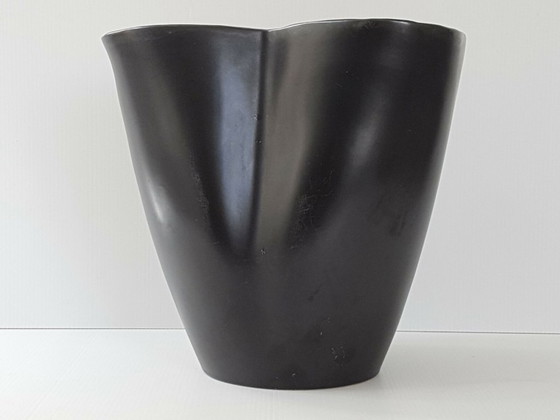 Image 1 of IMPORTANT TWO-TONE YELLOW & BLACK VASE REVERNAY 1950 VINTAGE ROCKABILLY 50S 50'S