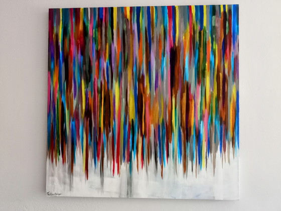 Image 1 of Tineke van Steenbergen Happy Colours, 100 x 100 cm