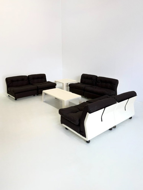 Image 1 of Ensemble canapé/fauteuil modulable Amanta de Mario Bellini pour C&B Italia, couleur marron foncé