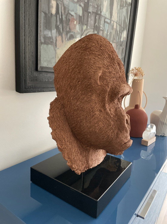 Ceramic gorilla bust, Sculpture, Metal, Black (photo 3 of 5)