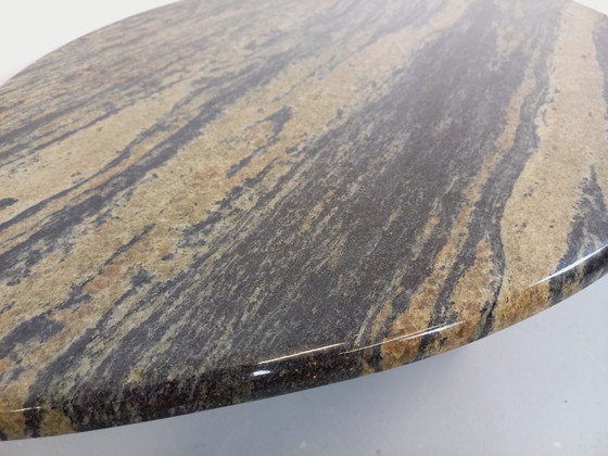 Image 1 of Vintage ovale marmeren salontafel uit de jaren 70