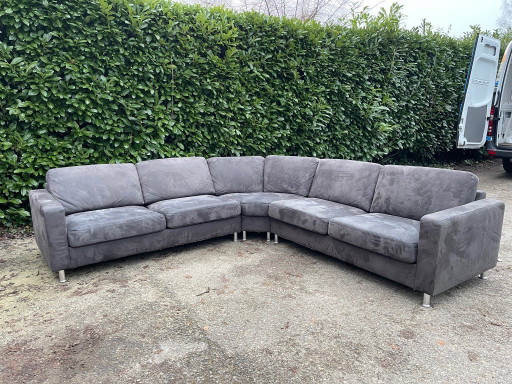 Grote antracietkleurige hoekbank - Ruime loungebank - Gratis levering