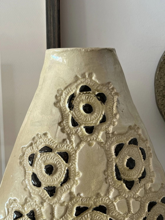 Vase en céramique fait main signé - vintage 20e siècle – Porcelaine (photo 4 of 9)
