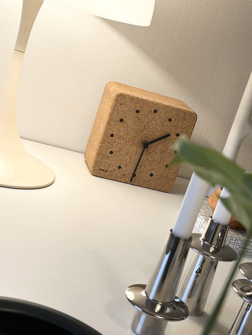 Postmodern Vintage Ikea Cork Clock