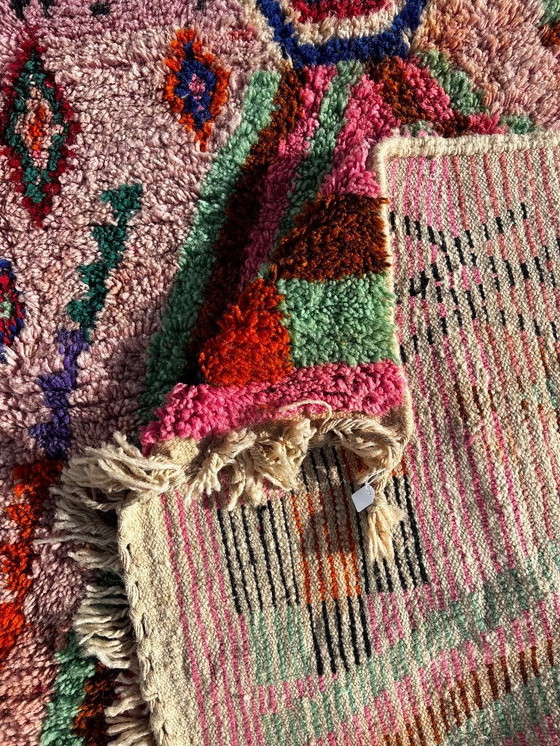Image 1 of Modern Marokkaans handgemaakt wollen vloerkleed – Kleurrijk Berber vloerkleed 200x300 cm, eigentijdse boho woonkamerdecoratie