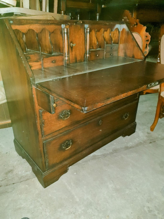 Image 1 of Secrétaire anglaise antique Rac