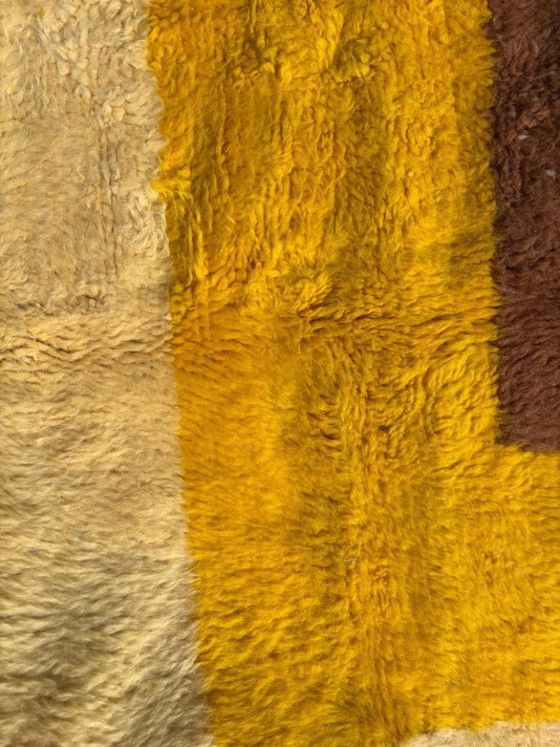Image 1 of Luxuriöser marokkanischer Mrirt-Wollteppich 200 x 250 cm – Moderner handgefertigter Berberteppich – Wohnbereich