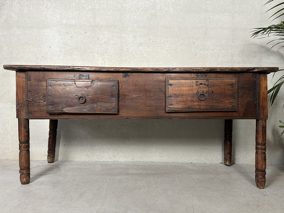 Image 1 of Antigua mesa auxiliar española - Siglo XIX