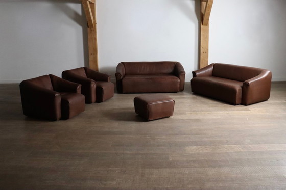 Image 1 of Gruppo di sedute De Sede DS-47 in pelle di bufalo, anni '70