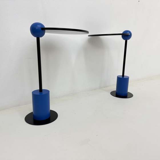 Image 1 of Pair of side table Edward Geluk for Arco – 1980’s ‘Piccolo’ postmodern Memphis style – Dutch design
