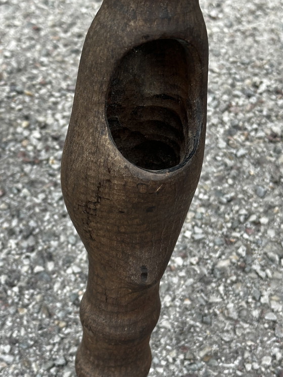 Taburete Trípode Escultórico Gabriel Lucas, Bretaña-Circa 1970 – Wood (photo 8 of 14)