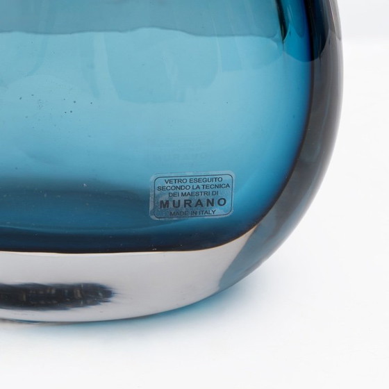 Pair Of Italian Mid-Century Blue Murano Sommerso Glass Table Lamp – Murano Glass (photo 7 of 7)