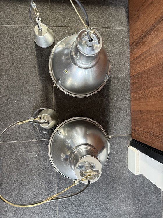 Image 1 of Stoere & Unieke RVS hanglampen industrieel. 