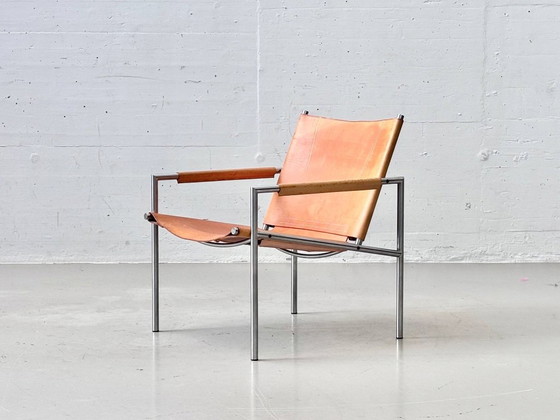 SZ02 fauteuil van Martin Visser voor 't Spectrum, Nederland, jaren 60 – Leather (photo 4 of 15)