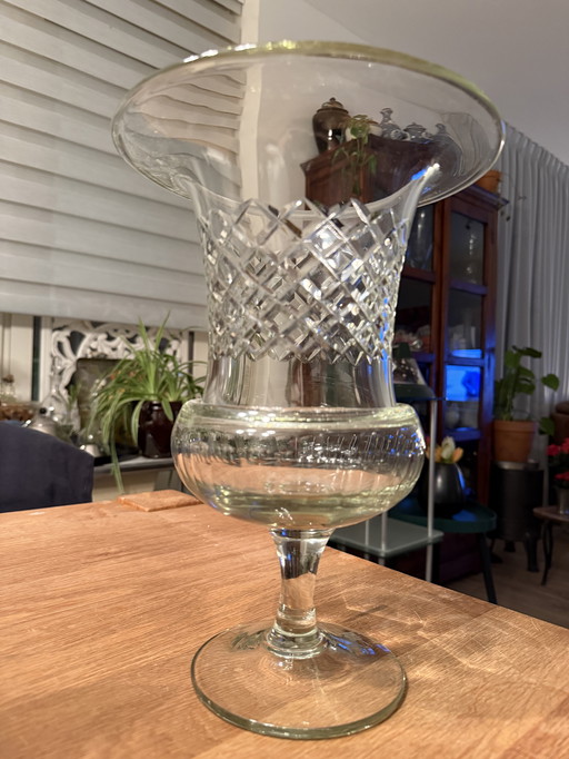 Cristal taillé en diamant vaas