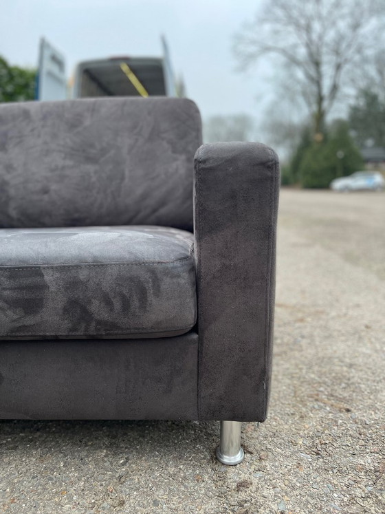 Image 1 of Grote antracietkleurige hoekbank - Ruime loungebank - Gratis levering