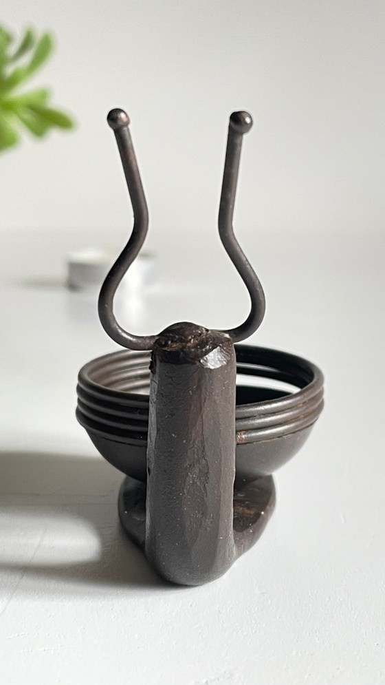 Image 1 of Brutalist Vintage SNAIL Shape Candle Holder