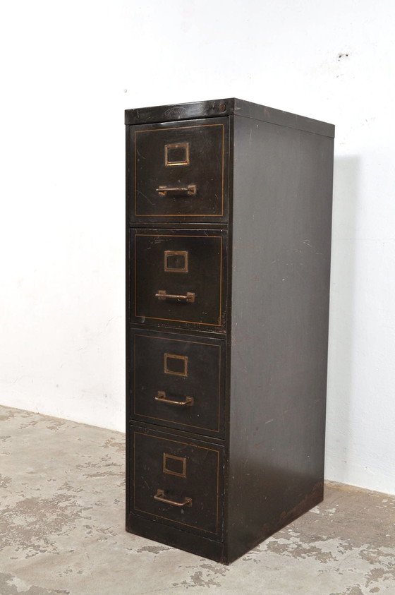 Image 1 of Mobiletto portadocumenti industriale vintage Strafor, anni '30