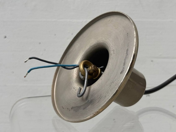 Image 1 of Suspension vintage en verre opalin cubique, années 1940