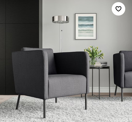 IKEA ekero con funda de diseño beige y negro 2x