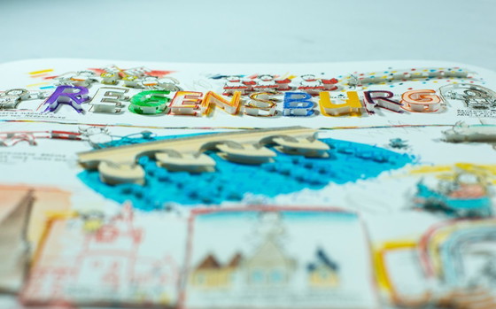 Image 1 of Schlote, Wilhelm - Ratisbona - costruzione 3D - firmato a mano