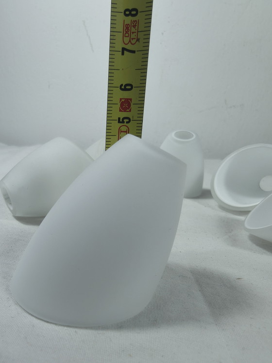 Image 1 of G4 glass lamp shades matte white horseshoe model New!